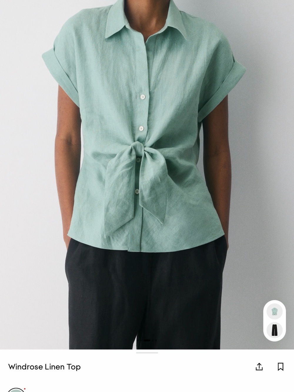 Aritzia windrose linen top
